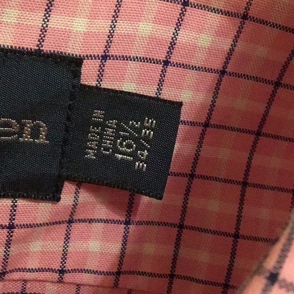 *EUC* Ralph Lauren pink, blue & white check  button down. Size 16.5 34/35 - Picture 3 of 5
